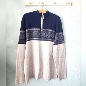 North Worn Nordic coastal quarter zip wool blend sweater